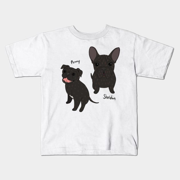 Brindle Babies Kids T-Shirt by jastinamor